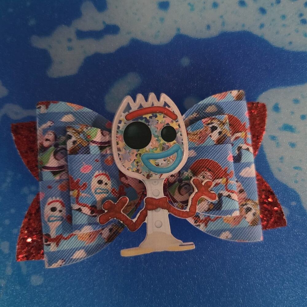 Forky toy story 4 hair bow